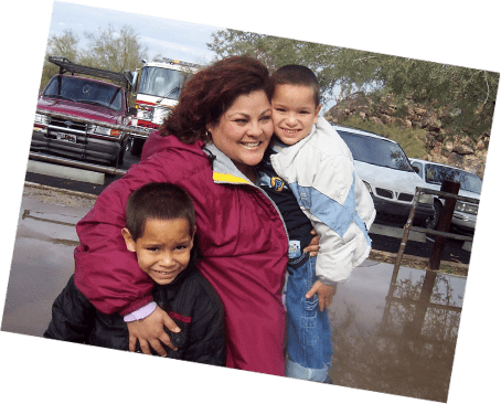 Juan Pablo y su familia.